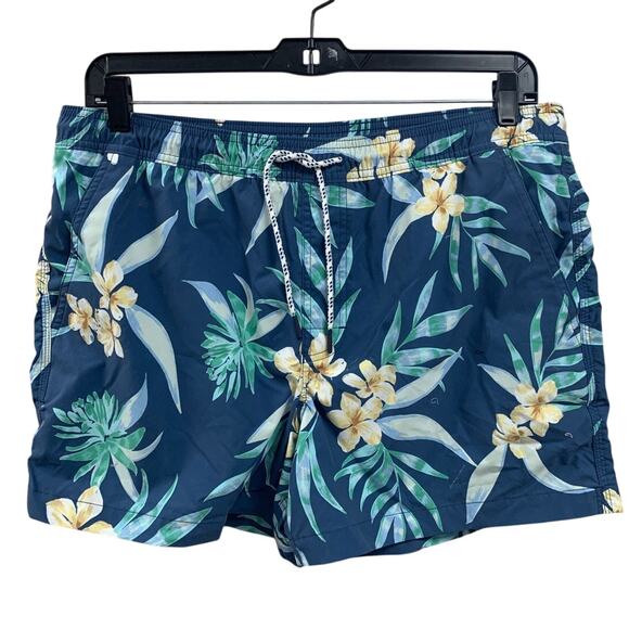 New American Eagle Mens Large Drawstring Waist Floral Lined Swim Shorts - Picture 1 of 5